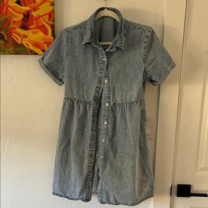 Denim Button-Up Dress
